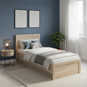 JAZZ łoże 90 z pojemnikiem dąb sonoma