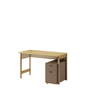 LENNY LY-04 - biurko 2s - dąb artisan/beż/truflowy