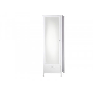 OLE biała garderoba matowa 1 drzwi lustro