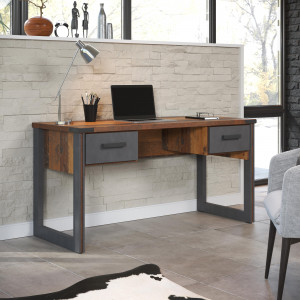 PRISMA biurko z 2 szufladami- styl industrialny