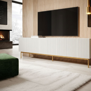 PAFOS szafka RTV 200 biała ze stelażem