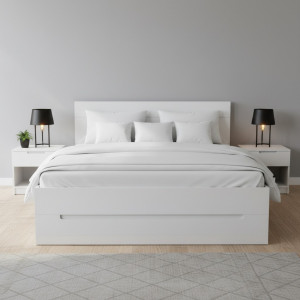 SELENE 35 BIAŁE ŁÓŻKO 180 X 200 POŁYSK