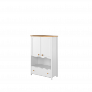 STORY SO-11 - komoda 2d1s - biały/dąb nash