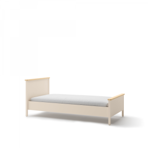 STORY SO-16 - łóżko 90 - beż piaskowy/dąb vincenza bielona