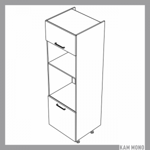 KAMMONO Fronty P4 - szafka stojąca słupek pod piekarnik i mikrofalę SPM60