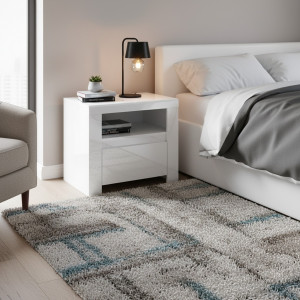 LINGO szafka nocna 1s biały połysk