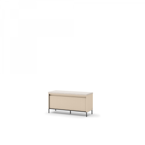 TREND GARDEROBA TG-05 - ławka 1k z oświetleniem - beż piaskowy/czarny