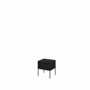 TREND TR-10 - stolik nocny 1s z oświetleniem- czarny/frezowany
