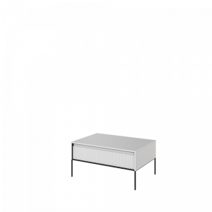 TREND TR-09 - stolik 1d - biały/czarny/frezowany
