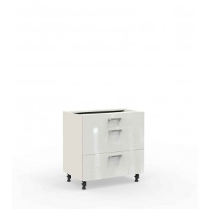 Kuchnia Vella szafka DS8/3 stojąca 3 szuflady Biały Połysk