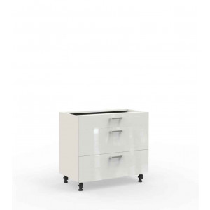 Kuchnia Vella szafka DS9/3 stojąca 3 szuflady Biały Połysk