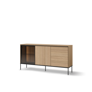VISSO VI-05 - komoda 1d1w2s z oświetleniem - dąb linearny