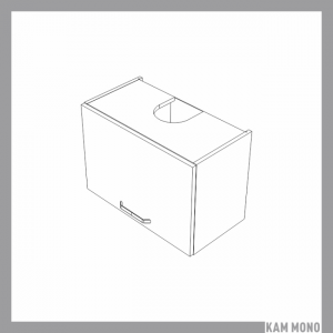 KAMMONO Fronty M4 Akryl - szafka wisząca okapowa WO60/42P1 z okapem INOX