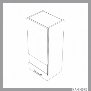 KAMMONO Fronty M4 Akryl - szafka wisząca witryna WW40.1/100