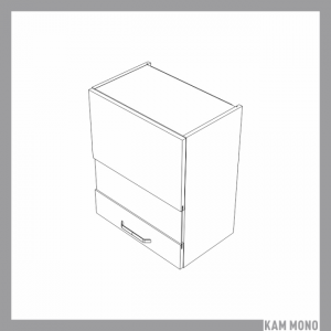 KAMMONO Fronty M4 Akryl - szafka wisząca witryna WW50.1/61 