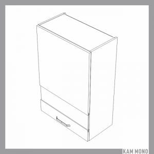 KAMMONO Fronty M4 Akryl - szafka wisząca witryna WW60.1/100