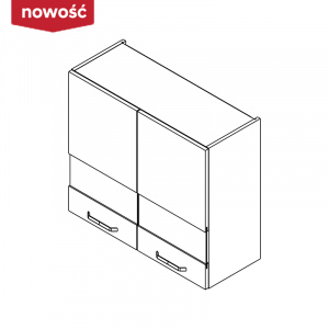 KAMMONO Fronty M4 Akryl - szafka wisząca witryna WW80/71 
